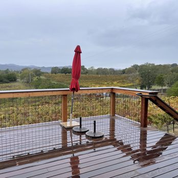 Mazzocco Sonoma - Deck in the rain. - Wineries Near Me - Healdsburg, California Mazzocco Sonoma - Deck in the rain. - Wineries Near Me - Healdsburg, California