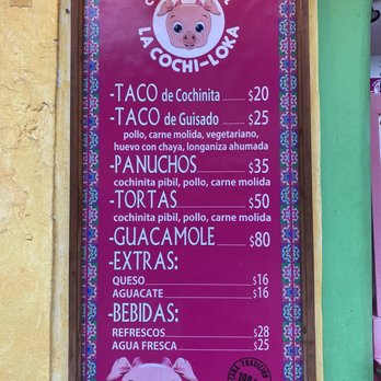 La Cochi-Loka - Menu - Tacos Near Me - Playa del Carmen, ROO La Cochi-Loka - Menu - Tacos Near Me - Playa del Carmen, ROO