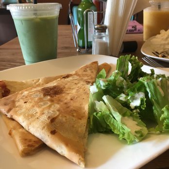 Metallion cafe - Matcha green tea iced latter with the blt crepe and side salad - Coffee & Tea Near Me - Vancouver, Washington Metallion cafe - Matcha green tea iced latter with the blt crepe and side salad - Coffee & Tea Near Me - Vancouver, Washington