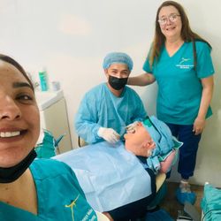 Implant Dental Center Tijuana - DAH Juan Carlos (staff 9 years)  DAH Dennys  (staff 3 years) in Laser & Dental implants with Maite Moreno DDS, MS  Prosthodontist and Laser