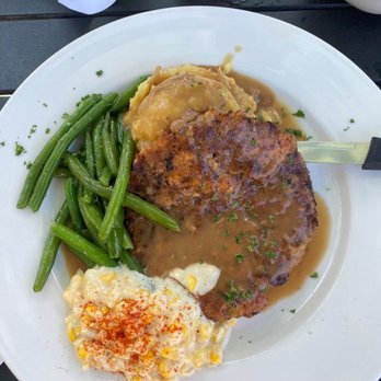 Juniper on Main - Country Fried Steak with Madeira Spiked Red-Eye Gravy - Southern Near Me - Carmel, Indiana