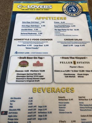 Menu photo 5 C-Lovers Fish & Chips West Vancouver, BC
