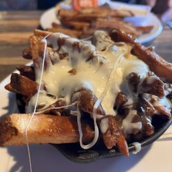 The Bar Next Door - Fries w wine gravy and cheese