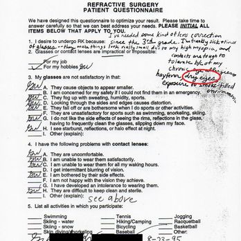 Mark R. Mandel, MD - Photo 4 – OPTIMA Refractive Surgery Patient Questionnaire, 8/23/1995 - Ophthalmologists Near Me - Hayward, California Mark R. Mandel, MD - Photo 4 – OPTIMA Refractive Surgery Patient Questionnaire, 8/23/1995 - Ophthalmologists Near Me - Hayward, California