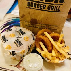 Habit Burger & Grill - #2 Original Double Char with Onion Ring Onion Rings & Fries