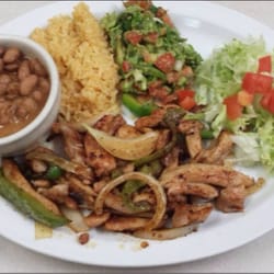 Amazing chicken fajitas. The steak ones are another one of our favorites.