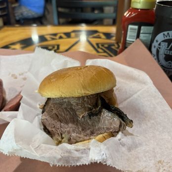 Meat U Anywhere BBQ - Look at this beast! Turkey & Brisket Sandwich. I am in a Meat Coma now! - Barbeque Near Me - Grapevine, Texas