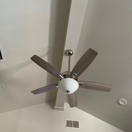 Ceiling fan installed.