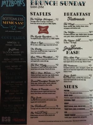 Menu photo 7 Jazzbones Tacoma, WA