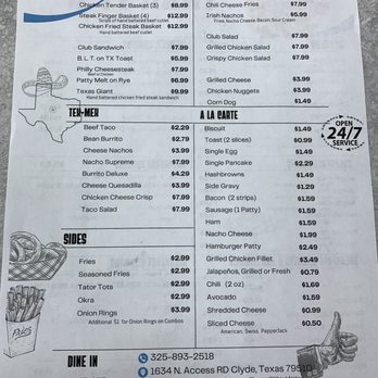 Thrifty's - Menu 5-31-24 - Convenience Stores Near Me - Clyde, Texas