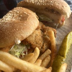 Chicken Cutlet Chicken on a hard roll