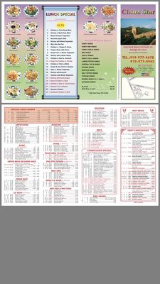 Menu photo 1 China Star Raleigh, NC