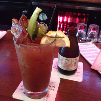 Third Rail Tavern - Bloody Mary made from a home made recipe with bacon as a garnish and my lil favorite beer Rhinelander beer back. - Bars Near Me - Chicago, Illinois Third Rail Tavern - Bloody Mary made from a home made recipe with bacon as a garnish and my lil favorite beer Rhinelander beer back. - Bars Near Me - Chicago, Illinois
