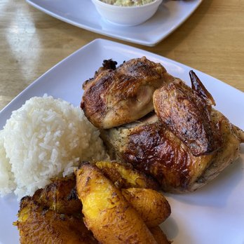 Alpaca Chicken - Half chicken with Maduros and white rice. - Peruvian Near Me - Durham, North Carolina Alpaca Chicken - Half chicken with Maduros and white rice. - Peruvian Near Me - Durham, North Carolina