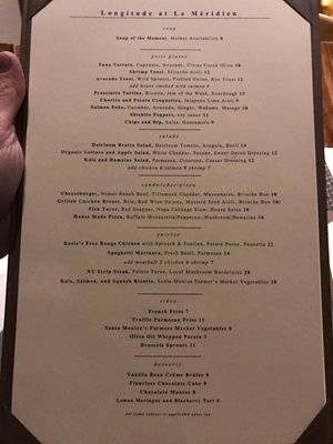 Menu photo 2 Longitude Bar & Bistro Santa Monica, CA Menu photo 2 Longitude Bar & Bistro Santa Monica, CA