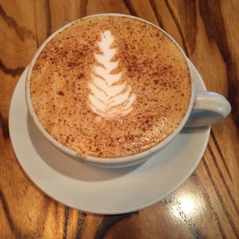Thump Coffee - Latte with cardamom and vanilla syrups (just a little) and cinnamon on top - Coffee & Tea Near Me - Bend, Oregon Thump Coffee - Latte with cardamom and vanilla syrups (just a little) and cinnamon on top - Coffee & Tea Near Me - Bend, Oregon