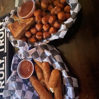Jakes Dilemma - Mozzarella Sticks(6) Grilled Cheese Sandwich Sweet Potato Tater Tots - American Near Me - New York, New York Jakes Dilemma - Mozzarella Sticks(6) Grilled Cheese Sandwich Sweet Potato Tater Tots - American Near Me - New York, New York
