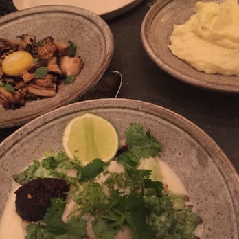 Bateau - black cod in butter sauce, mushrooms with a yolk egg ( must get ) and mashed potatoes - Steakhouses Near Me - Seattle, Washington