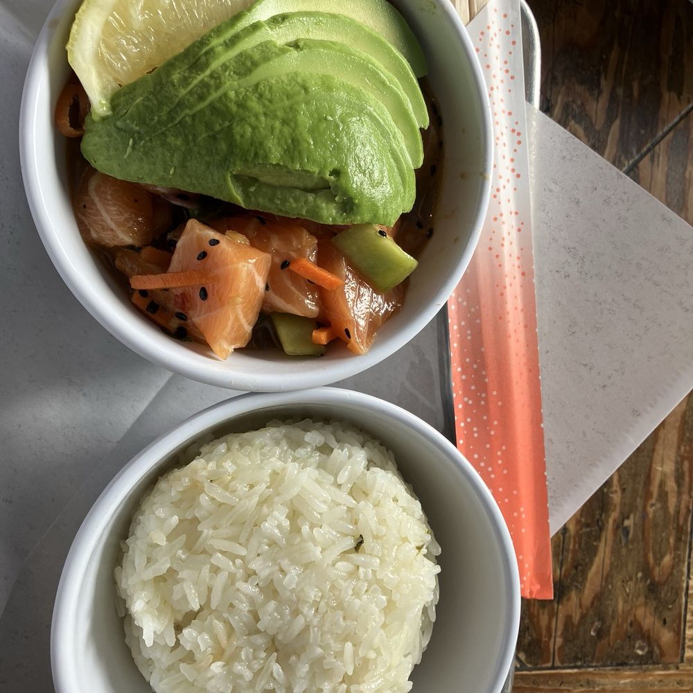 Blue Water - Salmon poke bowl - Seafood Near Me - San Diego, California Blue Water - Salmon poke bowl - Seafood Near Me - San Diego, California