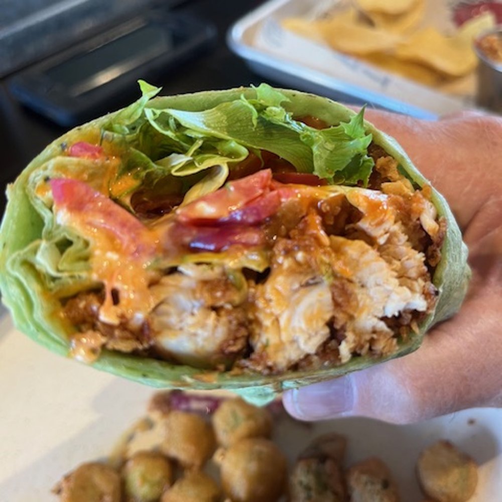 The Lookout - Buffalo Chicken Wrap - Breakfast & Brunch Near Me - Edmond, Oklahoma The Lookout - Buffalo Chicken Wrap - Breakfast & Brunch Near Me - Edmond, Oklahoma