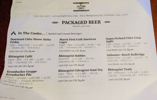Menu photo 5 Gaslight Café Cincinnati, OH Menu photo 5 Gaslight Café Cincinnati, OH