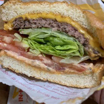 In-N-Out Burger - Cross section of the cheeseburger - Burgers Near Me - Katy, Texas In-N-Out Burger - Cross section of the cheeseburger - Burgers Near Me - Katy, Texas