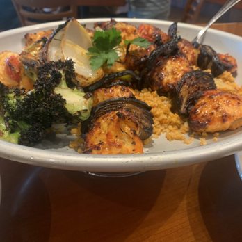 Panini Kabob Grill - Family meal. We ordered this, but the vegetables were burnt and not enjoyable - Middle Eastern Near Me - Cerritos, California