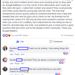 Budget Batteries - A post on the North End Recommends FB group.