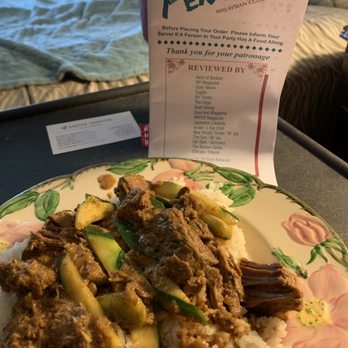 Penang - Rendang with rice cooked in chicken broth. Love this restaurant has a lot of Indonesian style food. - Malaysian Near Me - Waltham, Massachusetts Penang - Rendang with rice cooked in chicken broth. Love this restaurant has a lot of Indonesian style food. - Malaysian Near Me - Waltham, Massachusetts