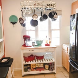 The Salvage Shed - This hanging pot rack added additional storage to our small kitchen. Love it!