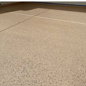 Perks Epoxy - Tan with earth tones! Nice clean look - Flooring Near Me