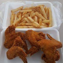 Wun Wu Chinese Kitchen - chicken wings and french fries