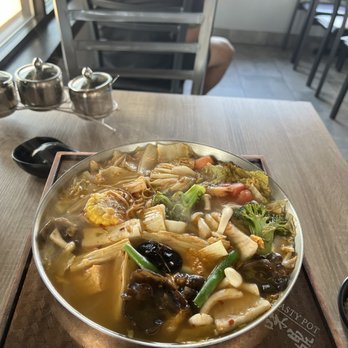 Tasty Pot - "Healthy Veggie Hot Pot" with the Thai broth. Had it medium spice, and that was just right for me. - Hot Pot Near Me - Aurora, Colorado Tasty Pot - "Healthy Veggie Hot Pot" with the Thai broth. Had it medium spice, and that was just right for me. - Hot Pot Near Me - Aurora, Colorado