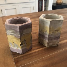 One of a kind concrete planters