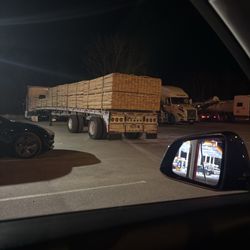Tesla Supercharger - Trucks blocking half of the superchargers.