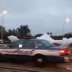Hialeah Entrance Plaza - Soap spiking of fountain 09/10/09