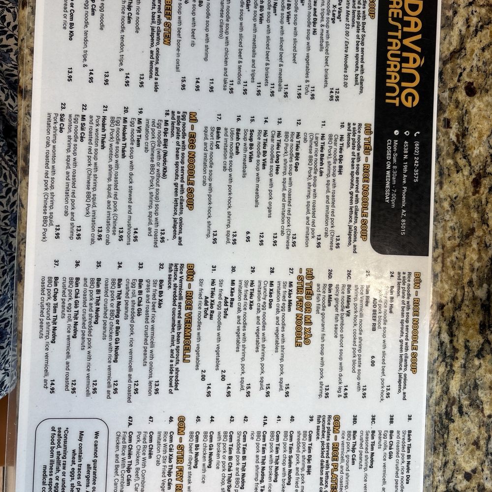 Da Vang Restaurant - Vietnamese Near Me - Phoenix, Arizona Da Vang Restaurant - Vietnamese Near Me - Phoenix, Arizona