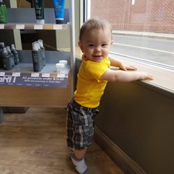 Great Clips - Jackson gets his first haircut EVER at our Great Clips salon!  $5.99 any haircut. until 6/30/2017
