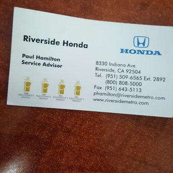 Riverside Honda - Go see Paul H. He is great!!! Very helpful and so nice. - Car Dealers Near Me - Riverside, California Riverside Honda - Go see Paul H. He is great!!! Very helpful and so nice. - Car Dealers Near Me - Riverside, California