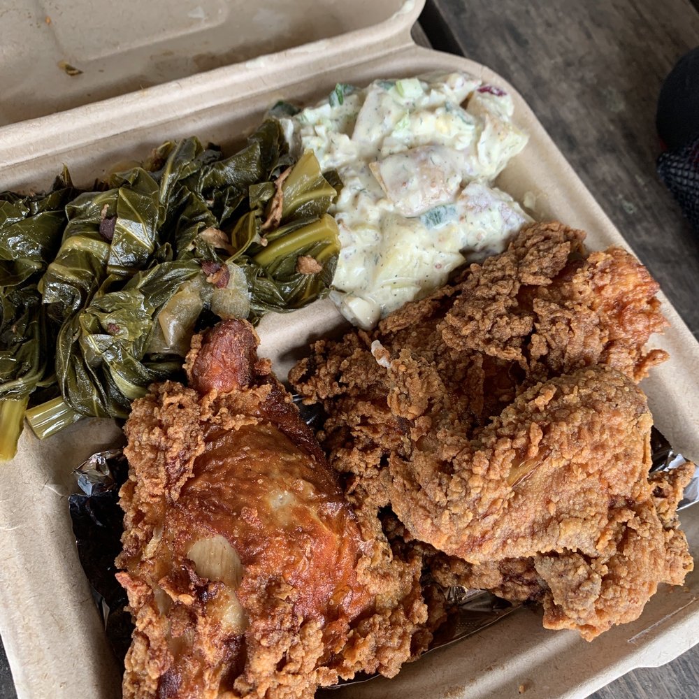 Blackbird Market - Fried chicken, collard greens and potato salad - Farmers Market Near Me - Johns Island, South Carolina