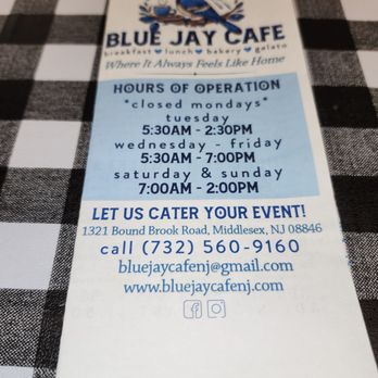 Blue Jay Cafe  - Delis Near Me - Middlesex, New Jersey
