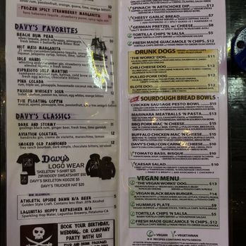 Davy’s - Menu (7-2026) - Bars Near Me - Las Vegas, Nevada