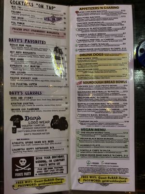 Menu photo 1 Davy’s Las Vegas, NV