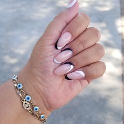 Edgy Nails & Spa - Acrylic powder is such a unique color to Edgy Nail... Looks amazing! The nail polish is gel on manicure and pedicure.