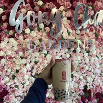 Gong Cha - Earl Grey Milk Tea with Boba (50% sweet + 50% ice) - Bubble Tea Near Me - Gardena, California