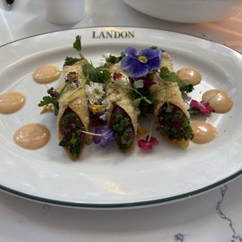 The Landon - Tuna Tartare Cannolis - American Near Me - Tampa, Florida The Landon - Tuna Tartare Cannolis - American Near Me - Tampa, Florida