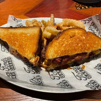 Ford's Garage Gainesville - Smoked Brisket Burnt Ends Melt - Burgers Near Me - Gainesville, Florida Ford's Garage Gainesville - Smoked Brisket Burnt Ends Melt - Burgers Near Me - Gainesville, Florida