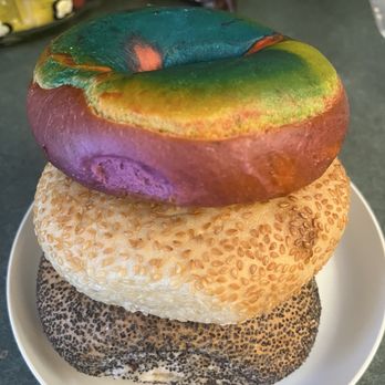 Bagels & Co - Rainbow, sesame and poppy bagels - Coffee & Tea Near Me - Davie, Florida Bagels & Co - Rainbow, sesame and poppy bagels - Coffee & Tea Near Me - Davie, Florida