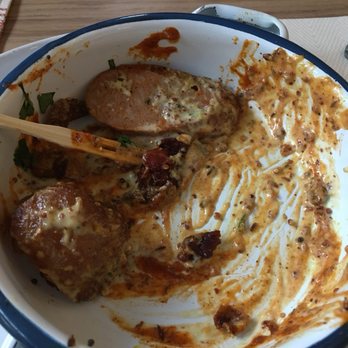 Wursthall - Not the prettiest photo, but shows that these currywurst photos were so good that I forgot to take pictures until after they were demolished - German Near Me - San Mateo, California