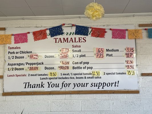 Menu photo 1 Los Hernandez Tamales Yakima, WA Menu photo 1 Los Hernandez Tamales Yakima, WA
